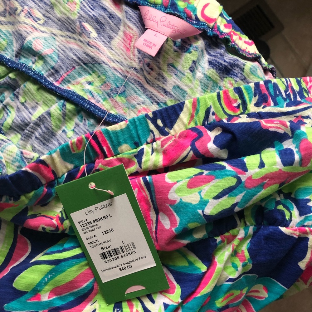 Lilly Pulitzer strapless shirt